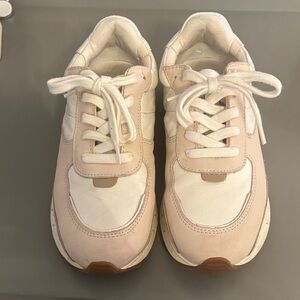 Madwell White and Tan leather Sneakers size women 6.5